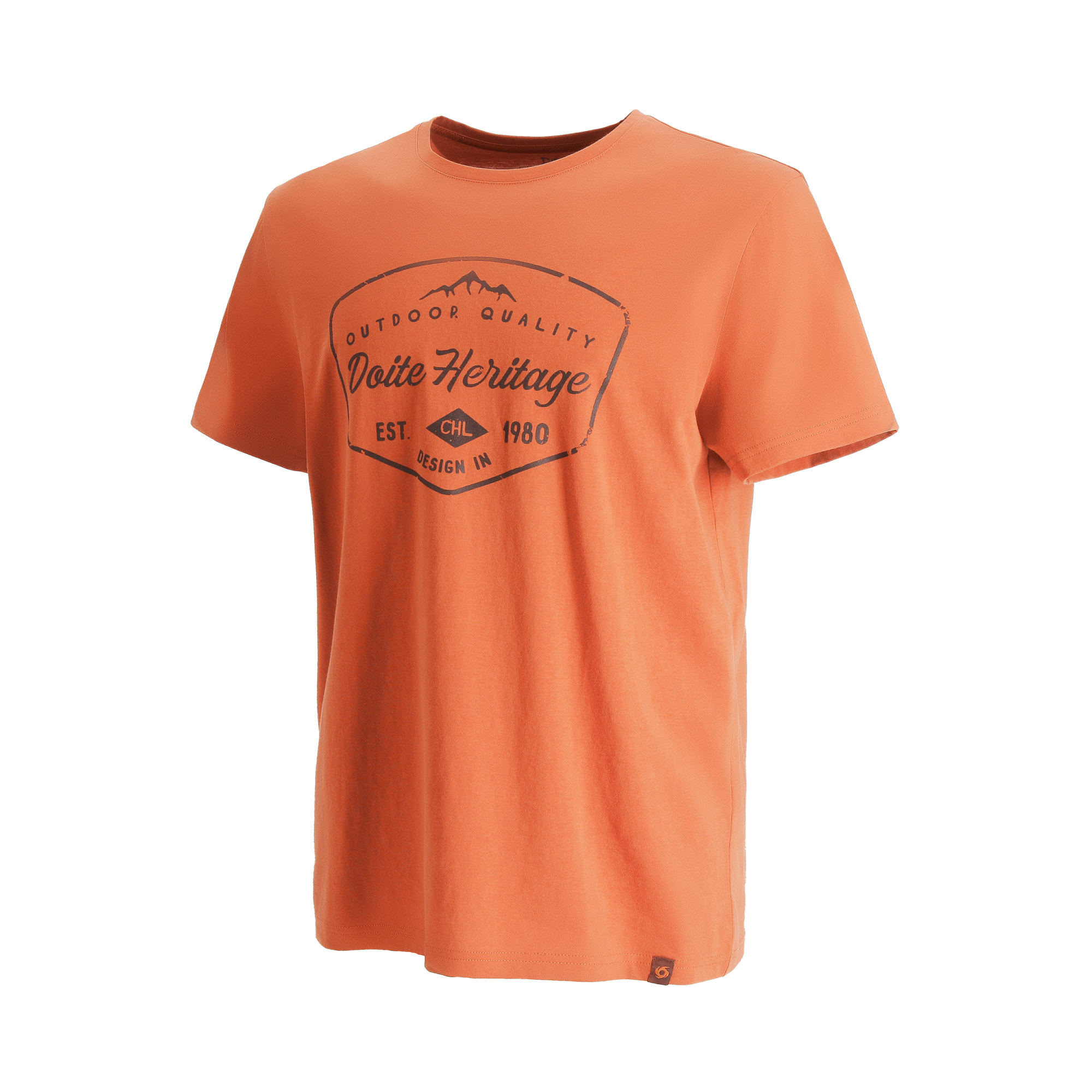 POLERA MANGA CORTA ALGODON INSIGNIA HOMBRE NARANJO DOITE - 2