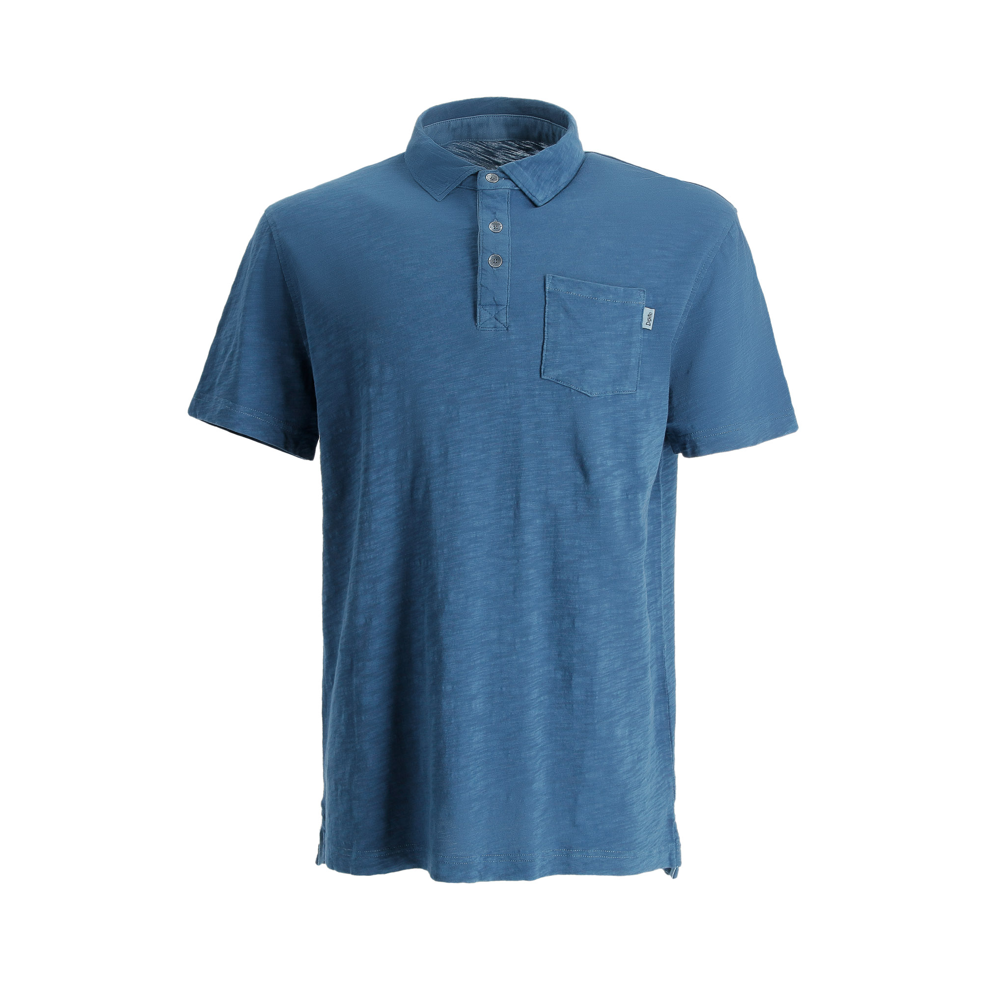 POLERA MANGA CORTA SLUB POLO HOMBRE AZUL MARINO DOITE - 1