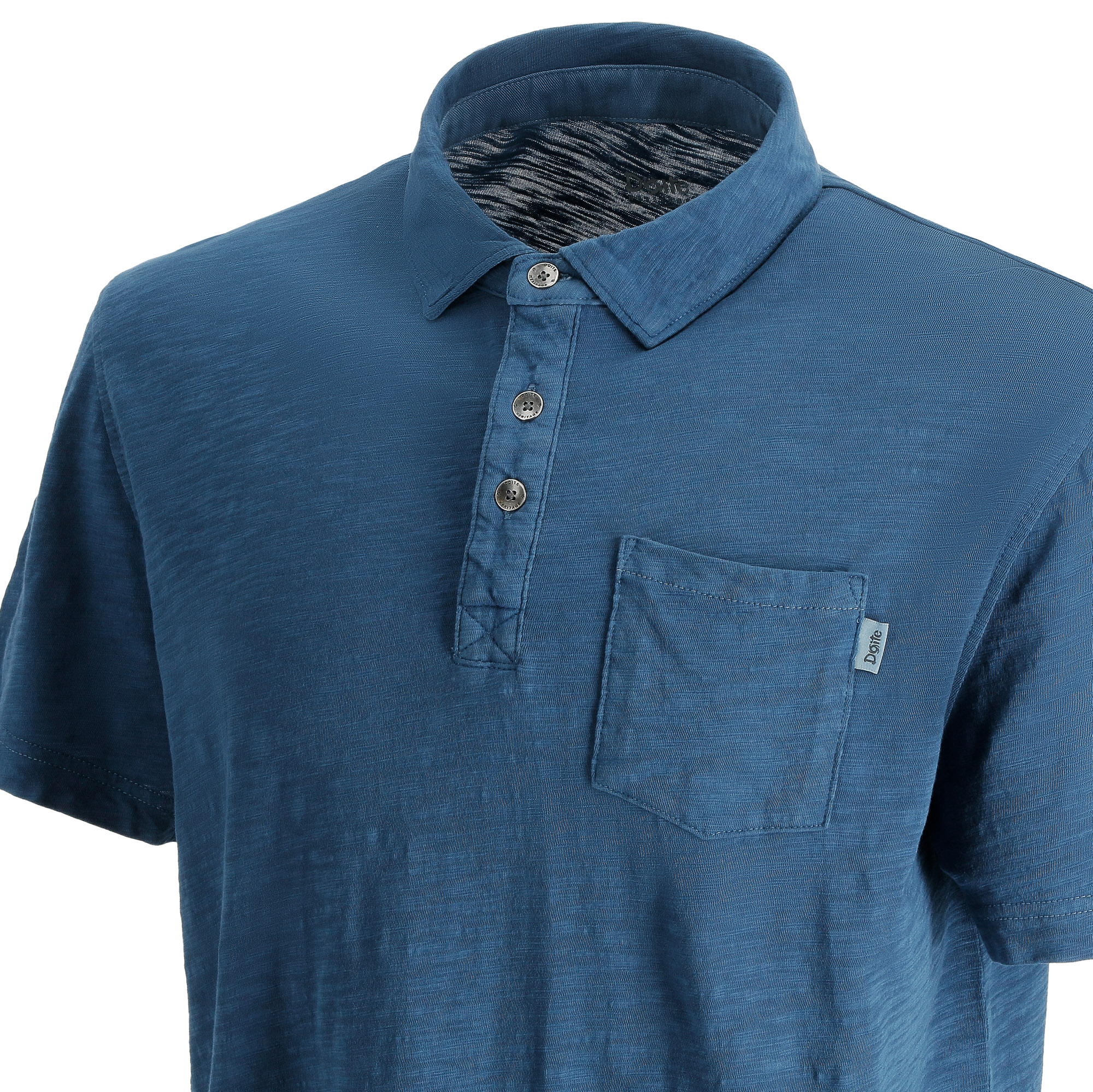 POLERA MANGA CORTA SLUB POLO HOMBRE AZUL MARINO DOITE - 4
