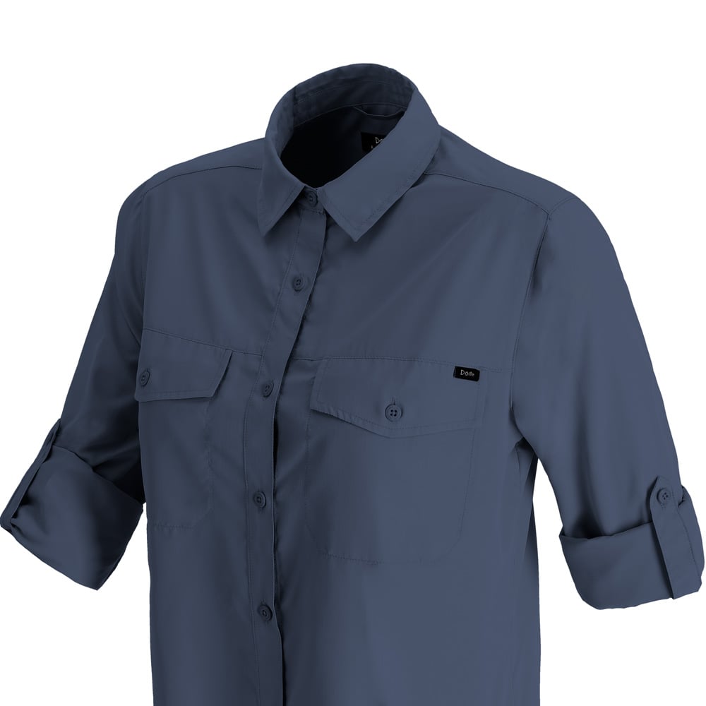 CAMISA MANGA LARGA BRIDGE MUJER AZUL MARINO DOITE - 4