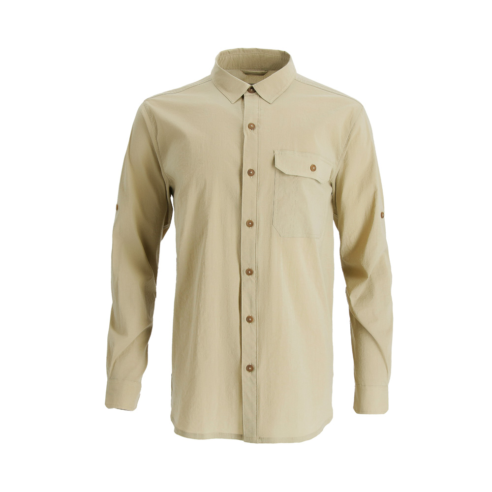 CAMISA MANGA LARGA JUNCAL HOMBRE BEIGE DOITE - 1