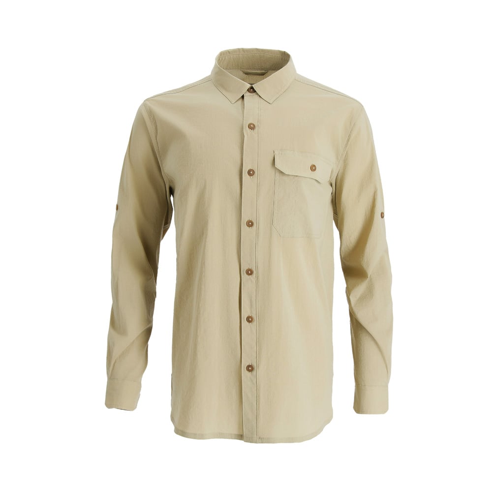 CAMISA MANGA LARGA JUNCAL HOMBRE BEIGE DOITE - 1