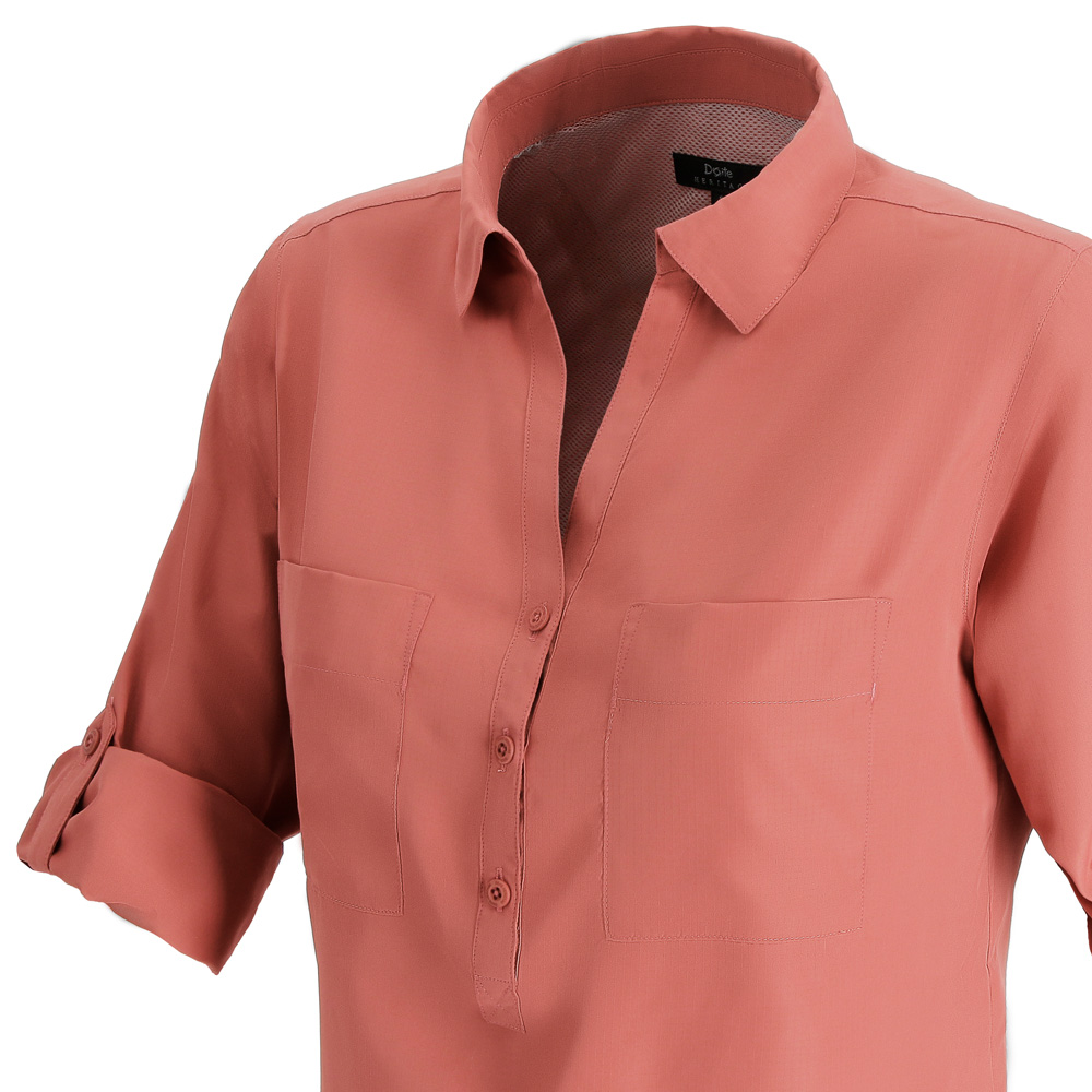 CAMISA MANGA LARGA FALCON MUJER CORAL DOITE - 4