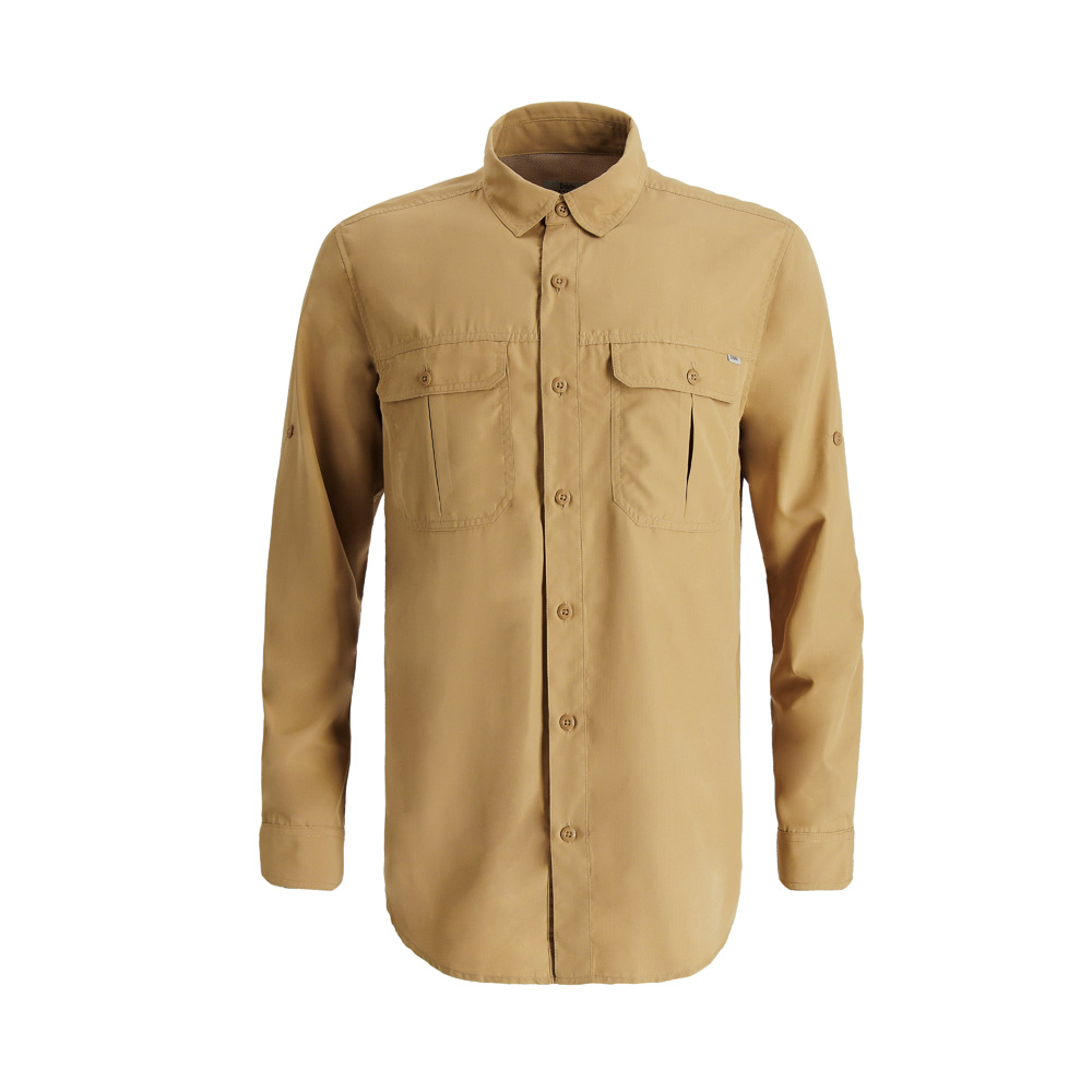CAMISA MANGA LARGA ELDEN HOMBRE KHAKI DOITE - 1