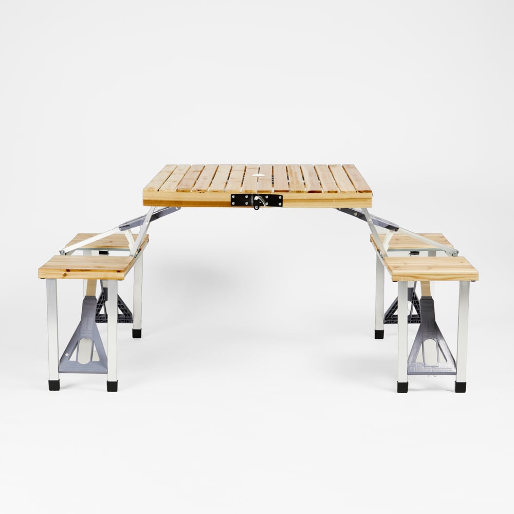 MESA DE MADERA PLEGABLE CAMPING DYNE 4 PERSONAS DOITE - 2