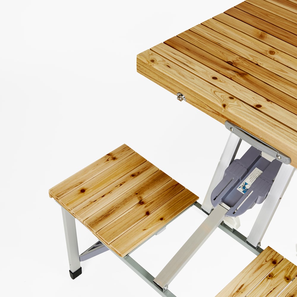 MESA DE MADERA PLEGABLE CAMPING DYNE 4 PERSONAS DOITE - 3
