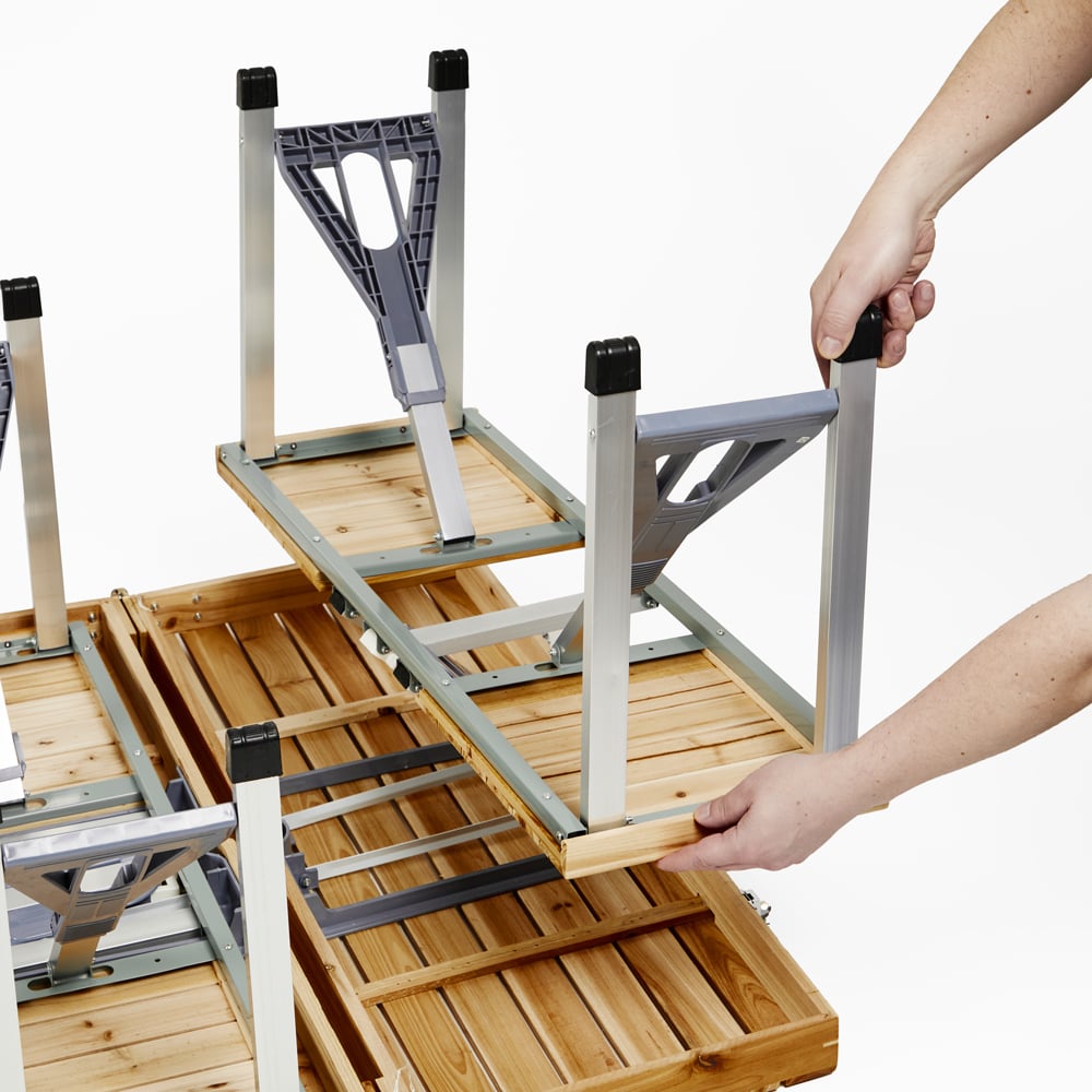 MESA DE MADERA PLEGABLE CAMPING DYNE 4 PERSONAS DOITE - 8