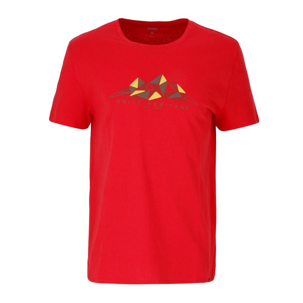 POLERA MANGA CORTA ALGODON TRIANGLE ROJO HOMBRE DOITE - 1