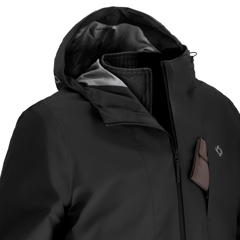PARKA 3 EN 1 GERT HOMBRE DOITE NEGRO - 5