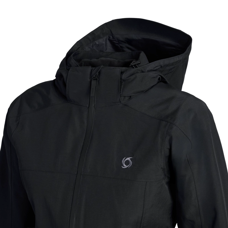 CORTAVIENTO IMPERMEABLE TEMPEST MUJER DOITE NEGRO - 6
