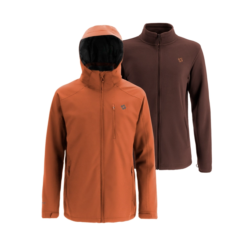 PARKA 3 EN 1 PARBAT HOMBRE DOITE LADRILLO - 1
