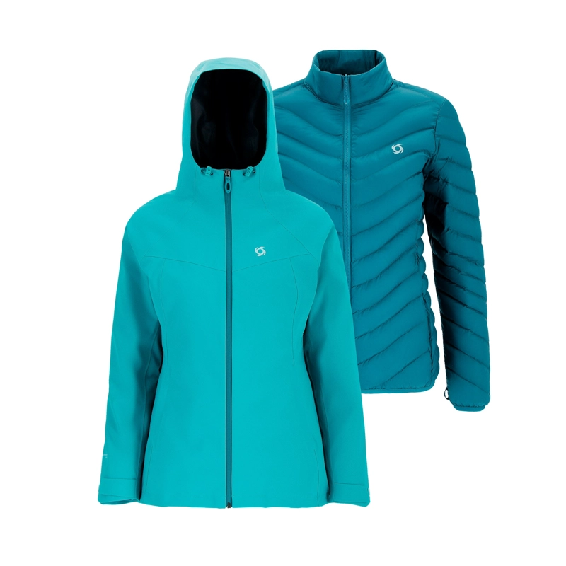PARKA 3 EN 1 SKADA MUJER DOITE TURQUESA - 1