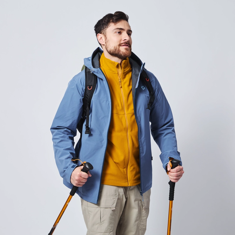 CORTAVIENTO IMPERMEABLE LIVEN HOMBRE DOITE GRIS AZULADO - 6