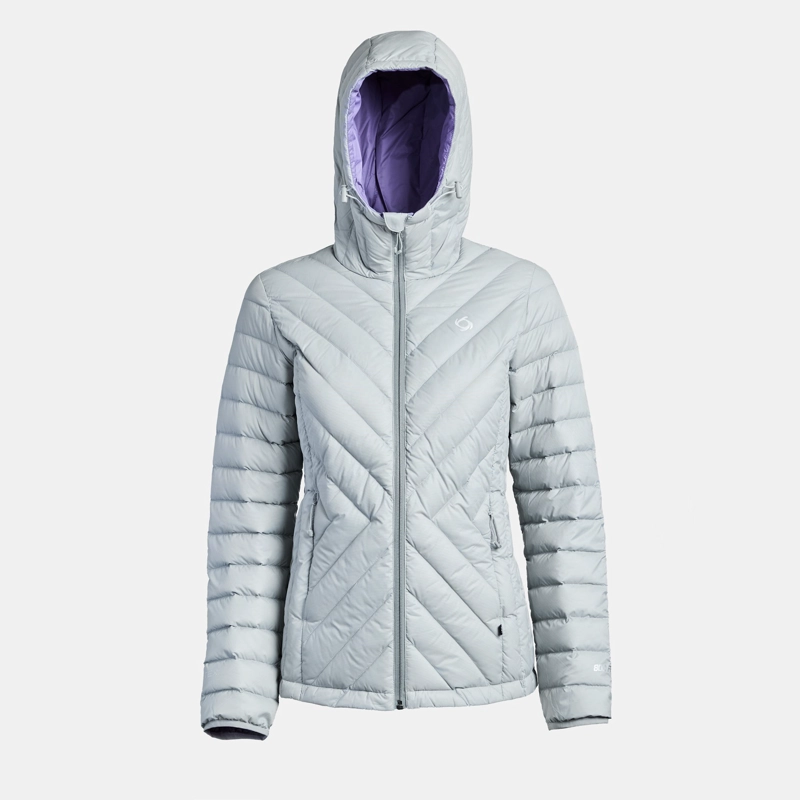PARKA PLUMA ZIMA MUJER DOITE GRIS CLARO - 1