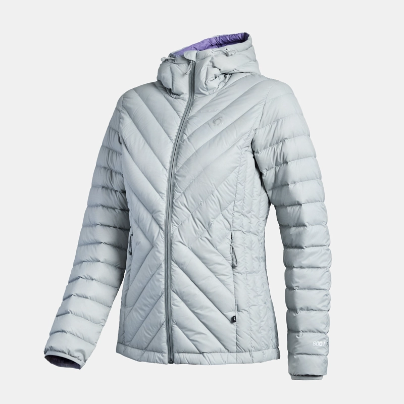 PARKA PLUMA ZIMA MUJER DOITE GRIS CLARO - 2