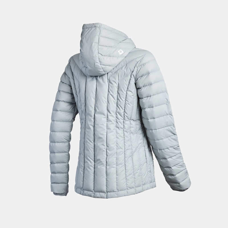 PARKA PLUMA ZIMA MUJER DOITE GRIS CLARO - 3