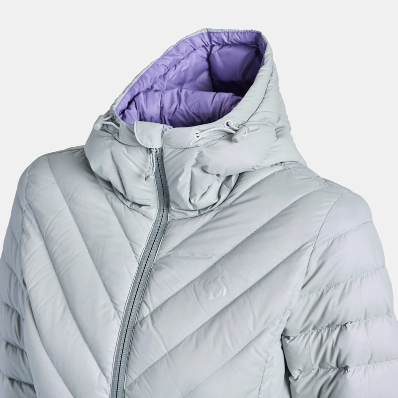 PARKA PLUMA ZIMA MUJER DOITE GRIS CLARO - 4