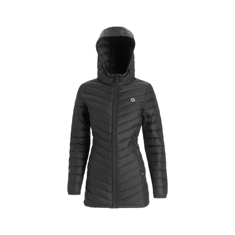 PARKA PLUMA AKEN MUJER DOITE NEGRO - 1