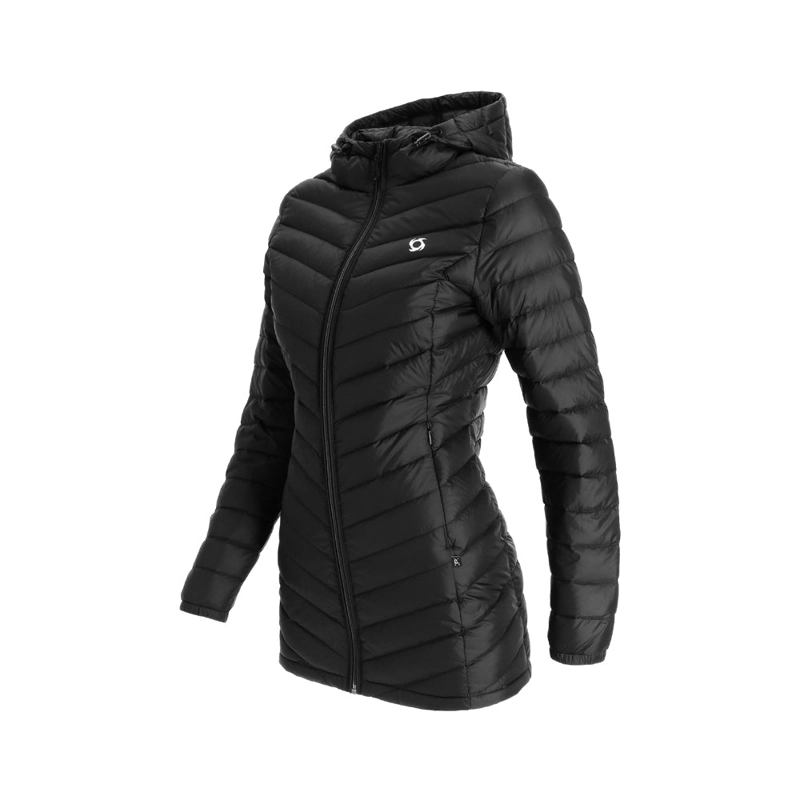 PARKA PLUMA AKEN MUJER DOITE NEGRO - 2