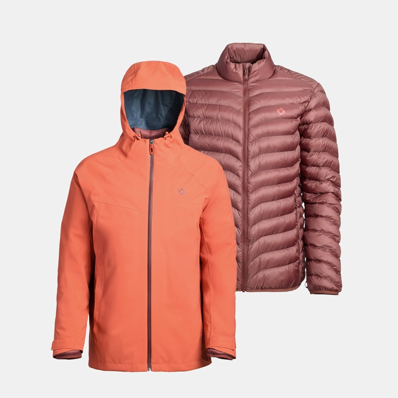 PARKA 3 EN 1 SKADA HOMBRE DOITE LADRILLO - 1