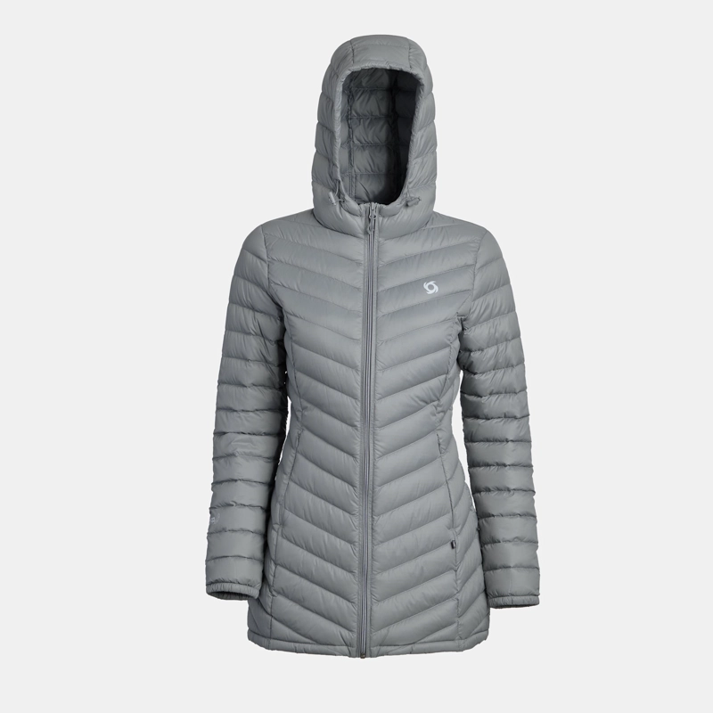 PARKA PLUMA AKEN MUJER DOITE GRIS - 1