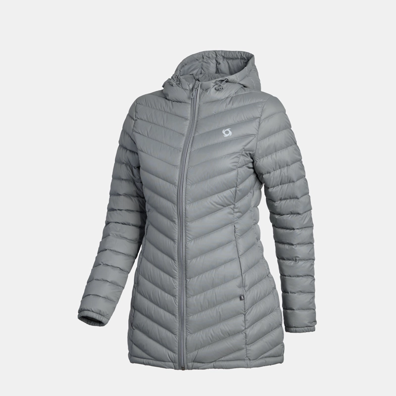 PARKA PLUMA AKEN MUJER DOITE GRIS - 2