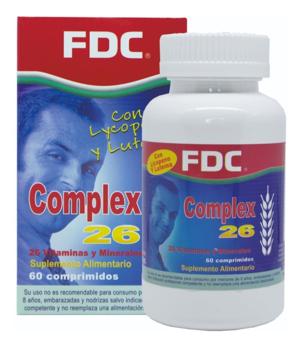 Ripley multivitaminico complex 26 x 60 comprimidos vit c y zinc