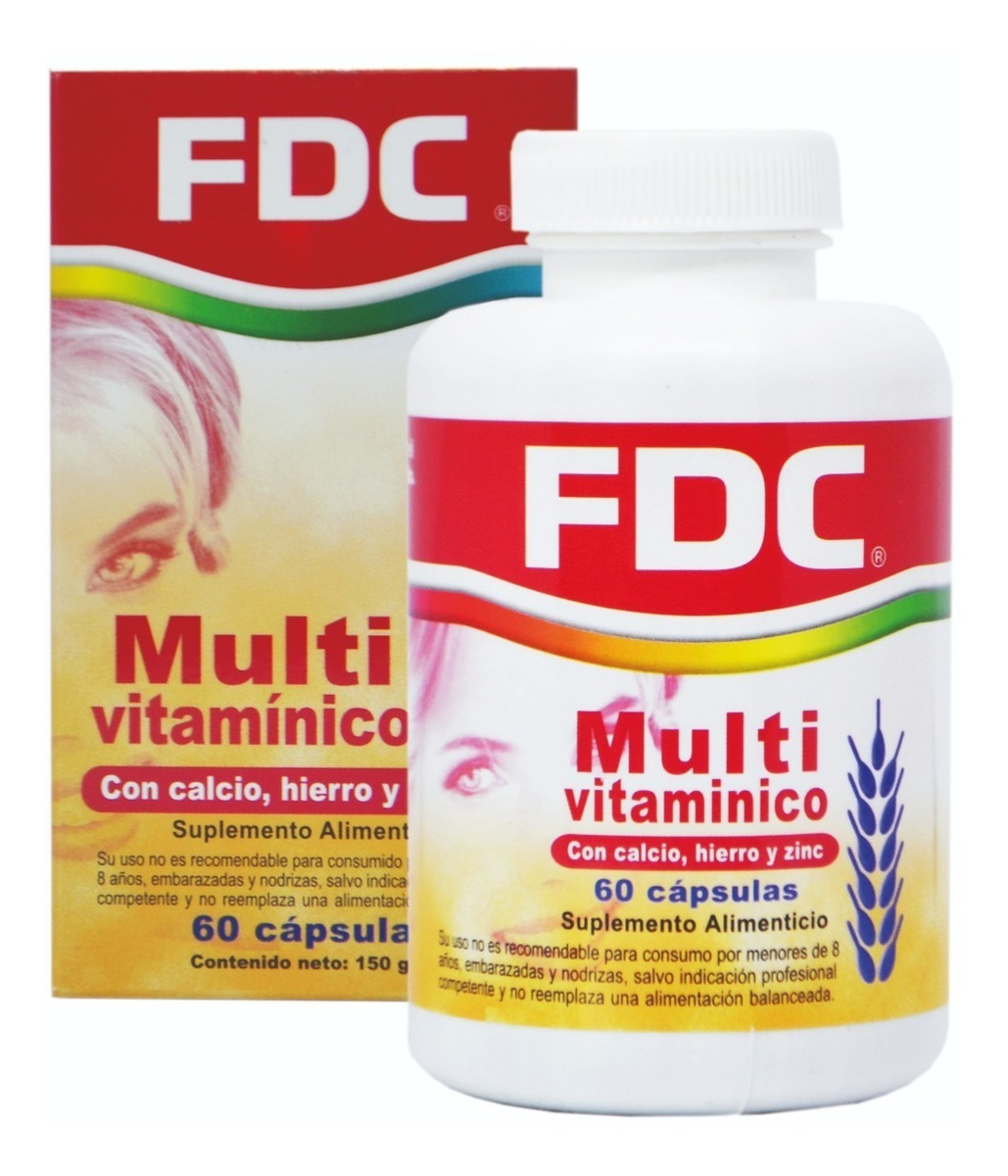 MULTIVITAMINICO + CALCIO + FIERRO + ZINC X 60 CAPSULAS - 1