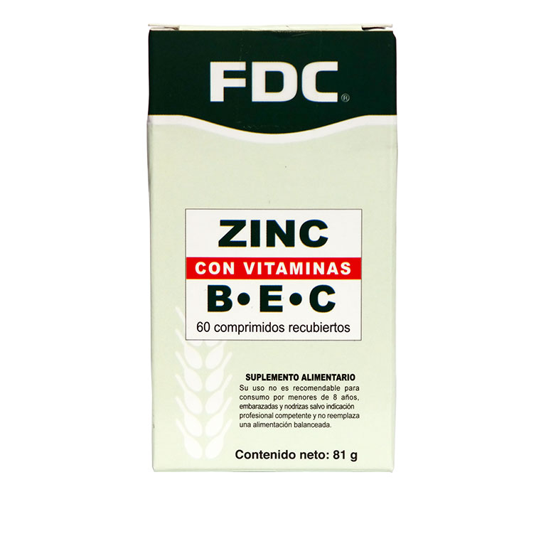 ZINC CON VITAMINA B+E+C X 60 COMPRIMIDOS - 2