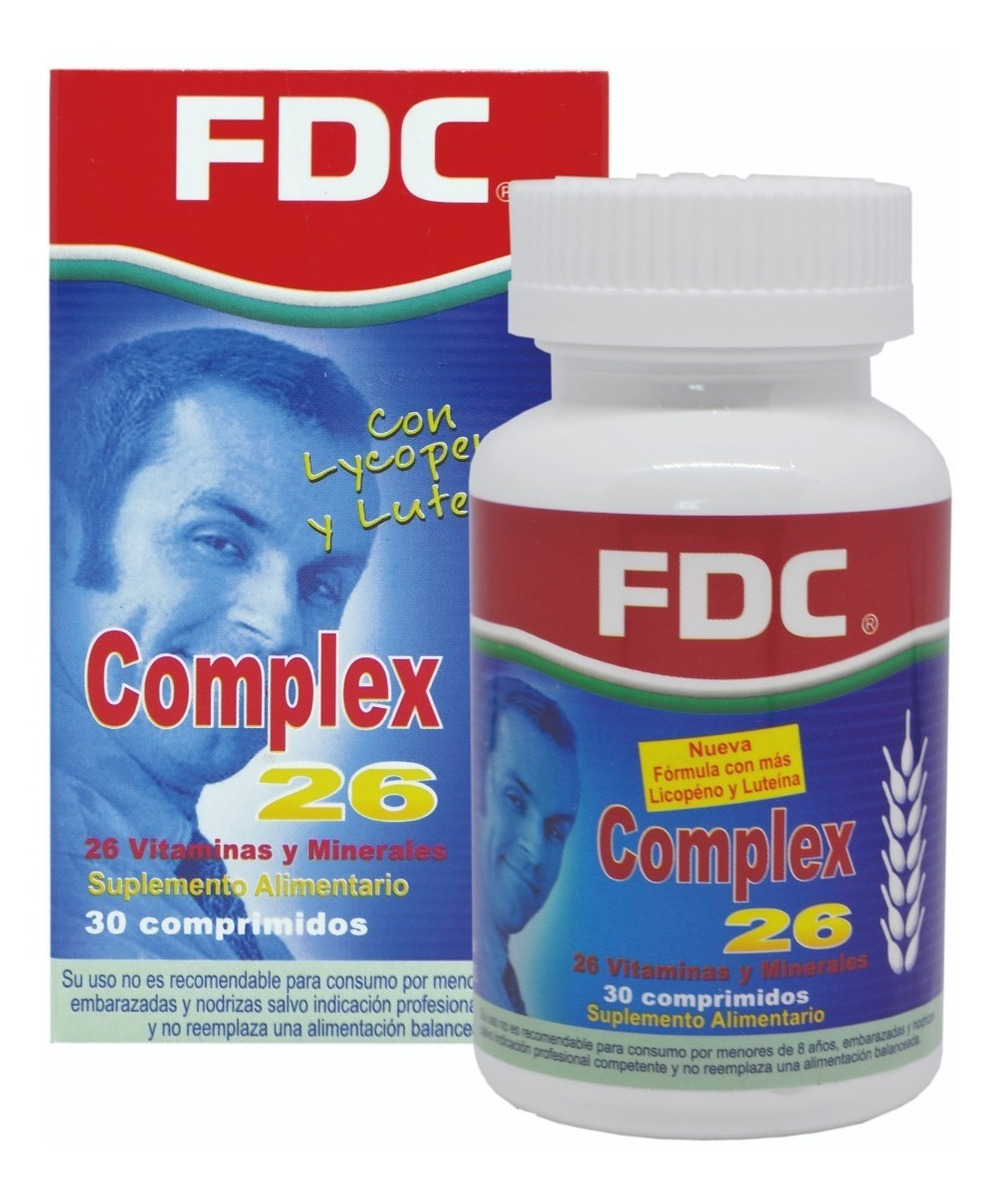 MULTIVITAMINICO - COMPLEX 26 X 30 COMPRIMIDOS + VIT C Y ZINC - 1