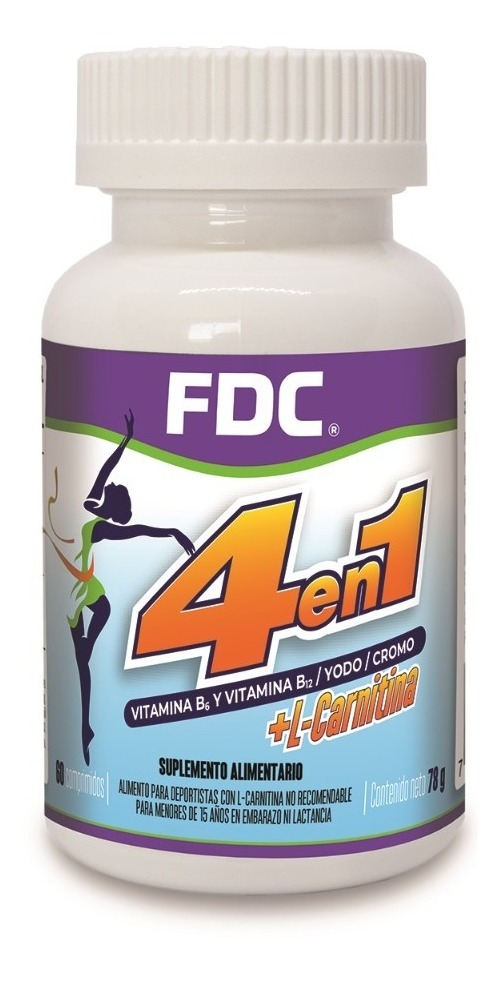 ADELGAZANTE - 4 EN 1 CON L-CARNITINA X 60 CAPSULAS - 1