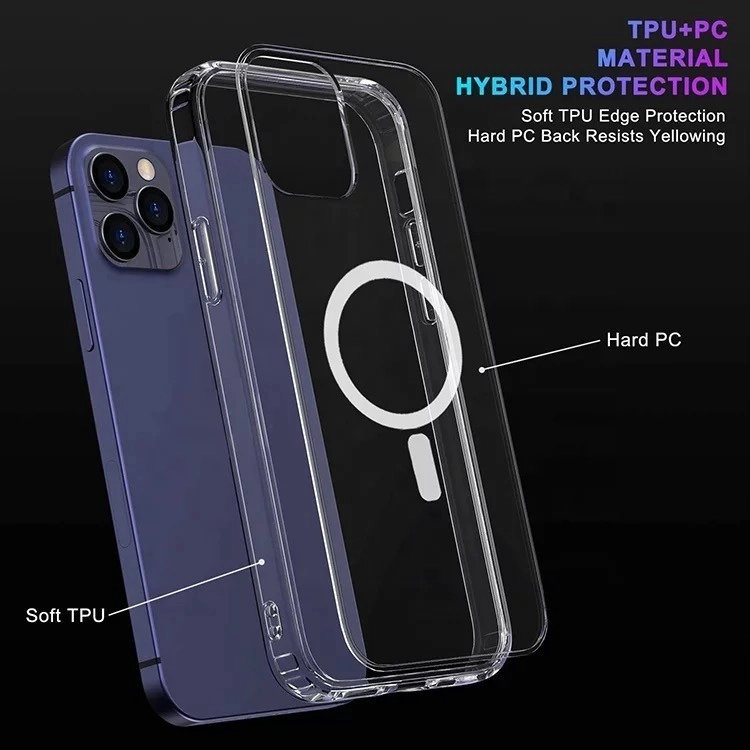 CARCASA IPHONE 12 PRO MAX MAGSAFE TRANSPARENTE PREMIUM - 2