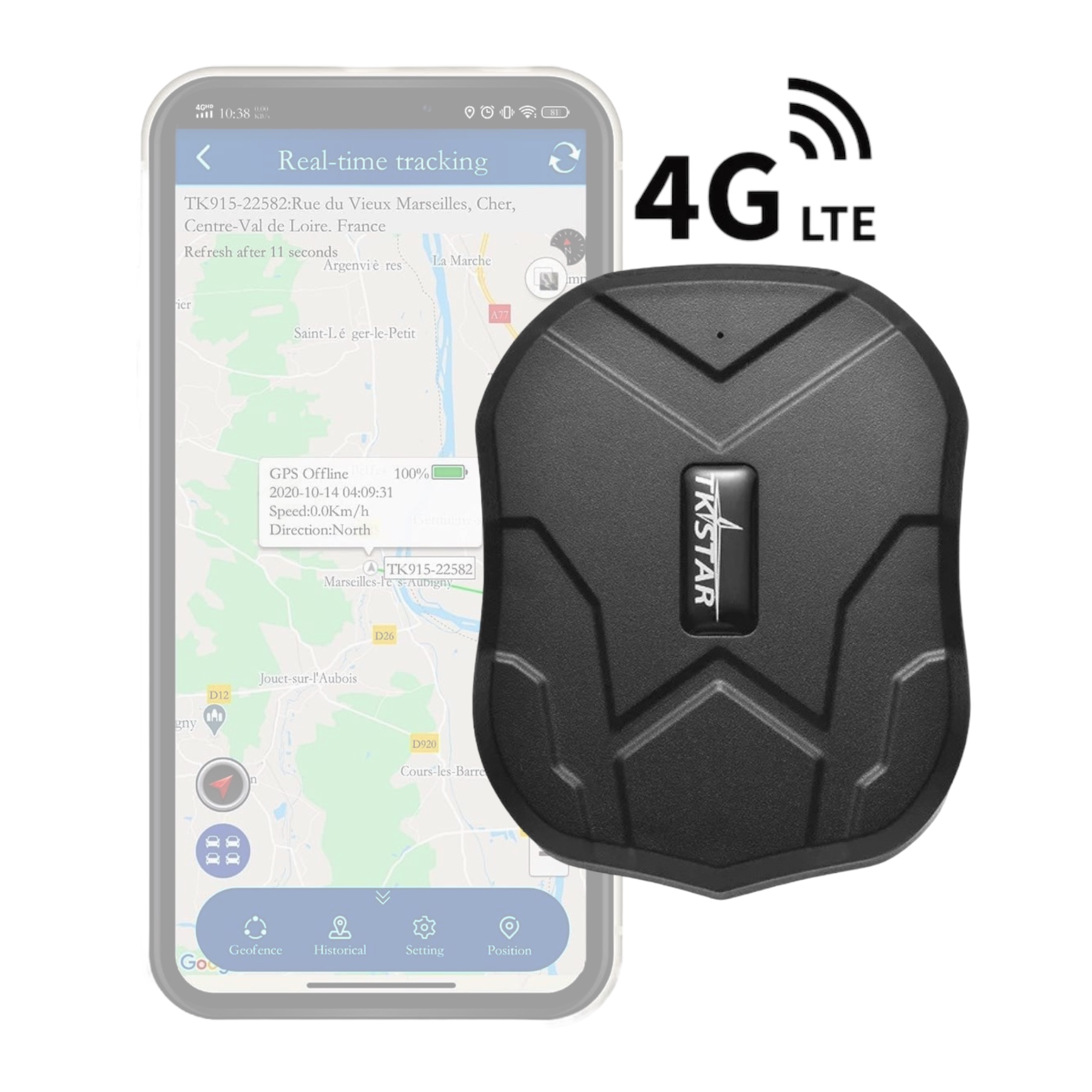 GPS TKSTAR TRACKER TK905 4G PORTATIL AUTO HOMOLOGADO + 2 CHIP - 1