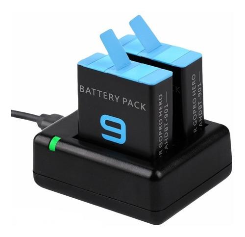 BATERÍA TELESIN CARGADOR GOPRO HERO 10 DOBLE +CABLE - 1
