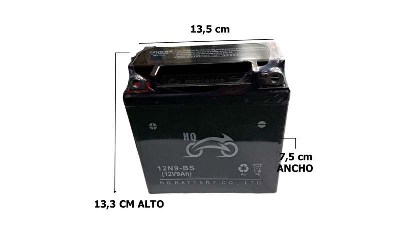 BATERIA PARA MOTO 12N9 ( GXT, TTX250, ATV) - 2