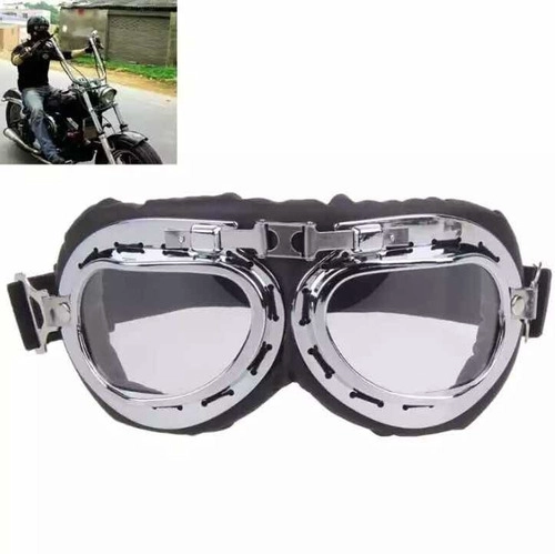 ANTIPARRAS ESTILO VINTAGE BOBBER VISOR TRANSPARENTE - 1