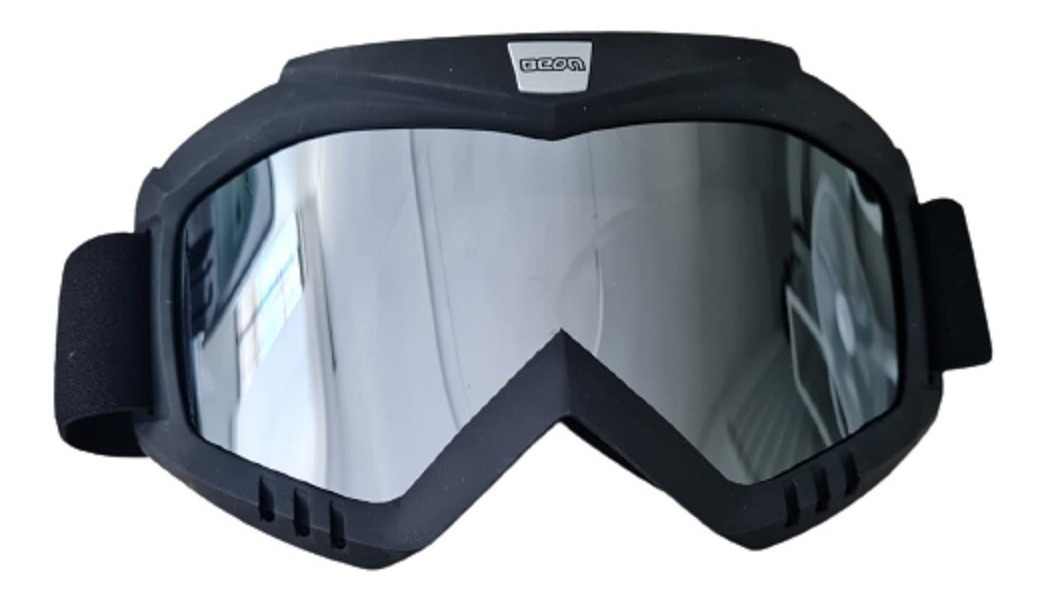 ANTIPARRA NEGRA CON VISOR | PLATEADO - 1