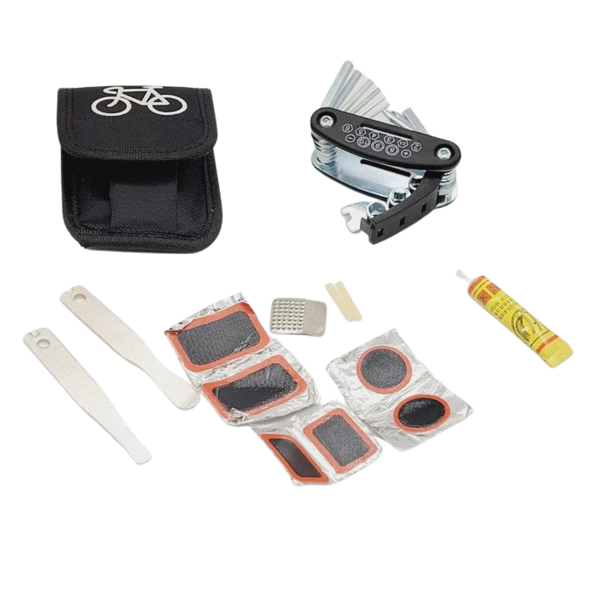 KIT DE HERRAMIENTA Y PARCHES PARA BICICLETAS - 3