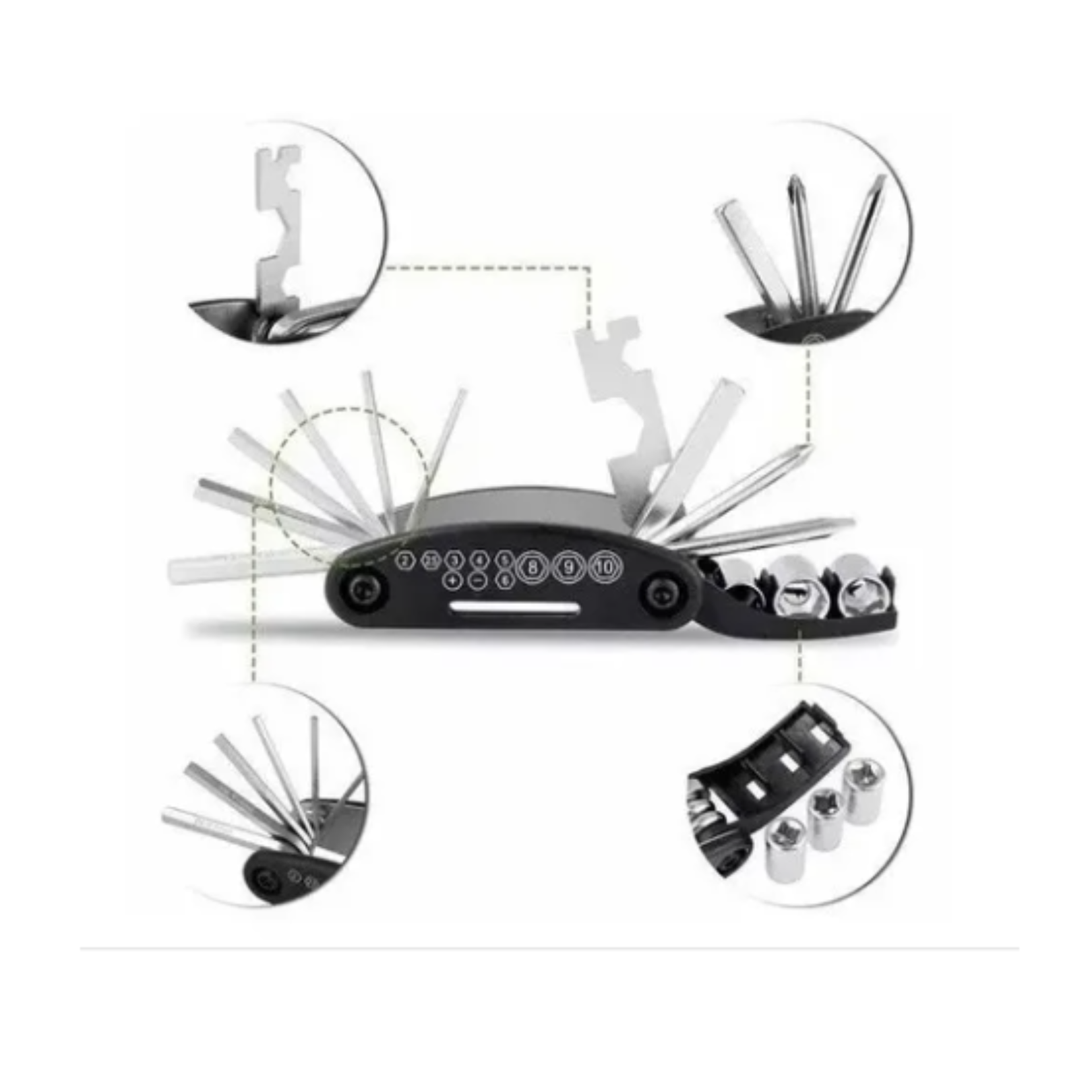 KIT DE HERRAMIENTA Y PARCHES PARA BICICLETAS - 4