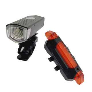 SET DE LUCES DELANTERA Y TRASERA PARA BICICLETA RECARGABLES - 1