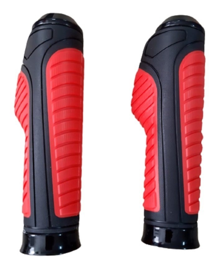 PUÑOS ERGONÓMICOS UNIVERSALES PARA MOTO 22MM | ROJO - 1