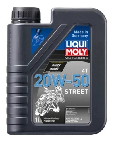 ACEITE LIQUI MOLY MOTORBIKE 4T 20W-50 STREET 1 LT - 1