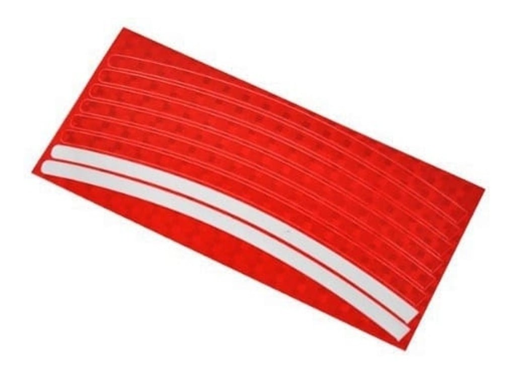 PACK 2 LÁMINAS REFLECTANTE ADHESIVO PARA BICICLETA | EN COLOR ROJO - 2