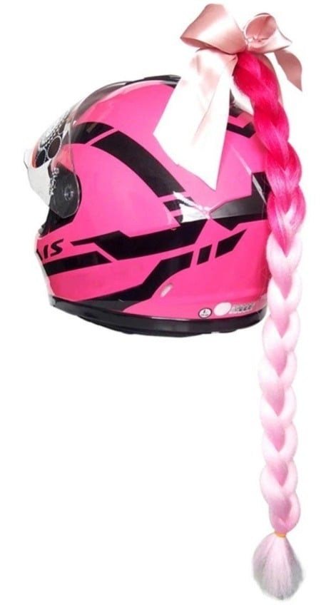 TRENZA PARA CASCO DE MOTO | GRIS - 2