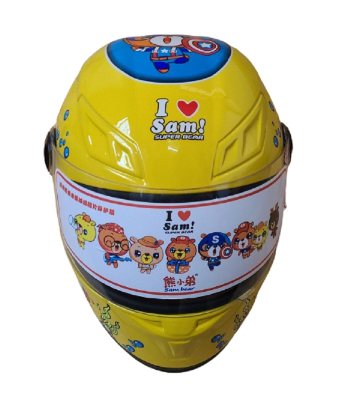CASCO INTEGRAL PARA MOTO NIÑO | EN COLOR AMARILLO - 1