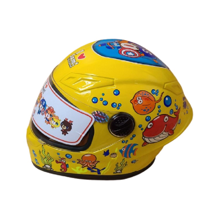 CASCO INTEGRAL PARA MOTO NIÑO | EN COLOR AMARILLO - 3