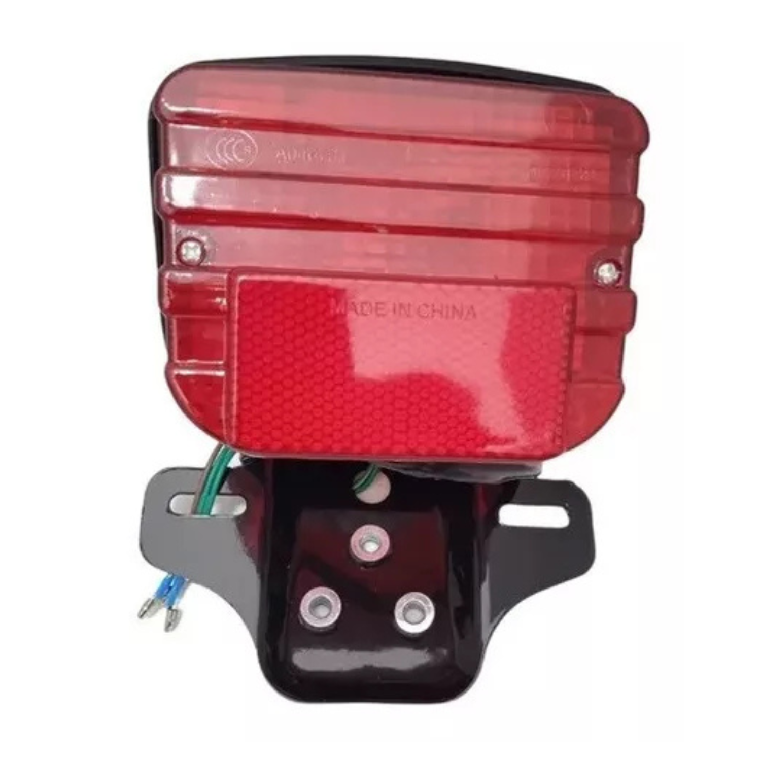 FOCO TRASERO PARA MOTO CG BASE NEGRA - 2