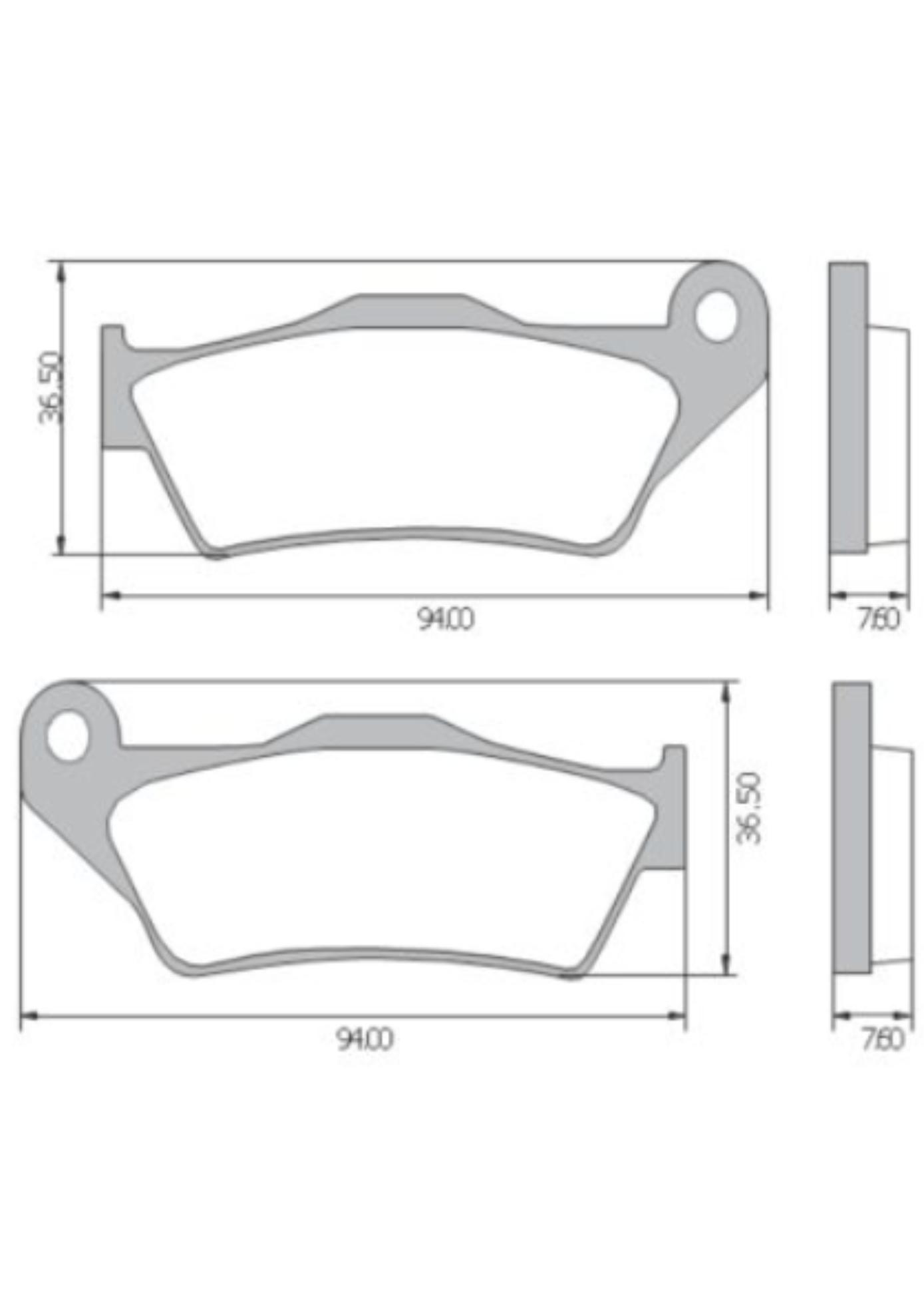 PASTILLAS DE FRENO DELANTERA HONDA TORNADO XR 125 / XR 150 / XR 190 / XR250 / XR300 - 2