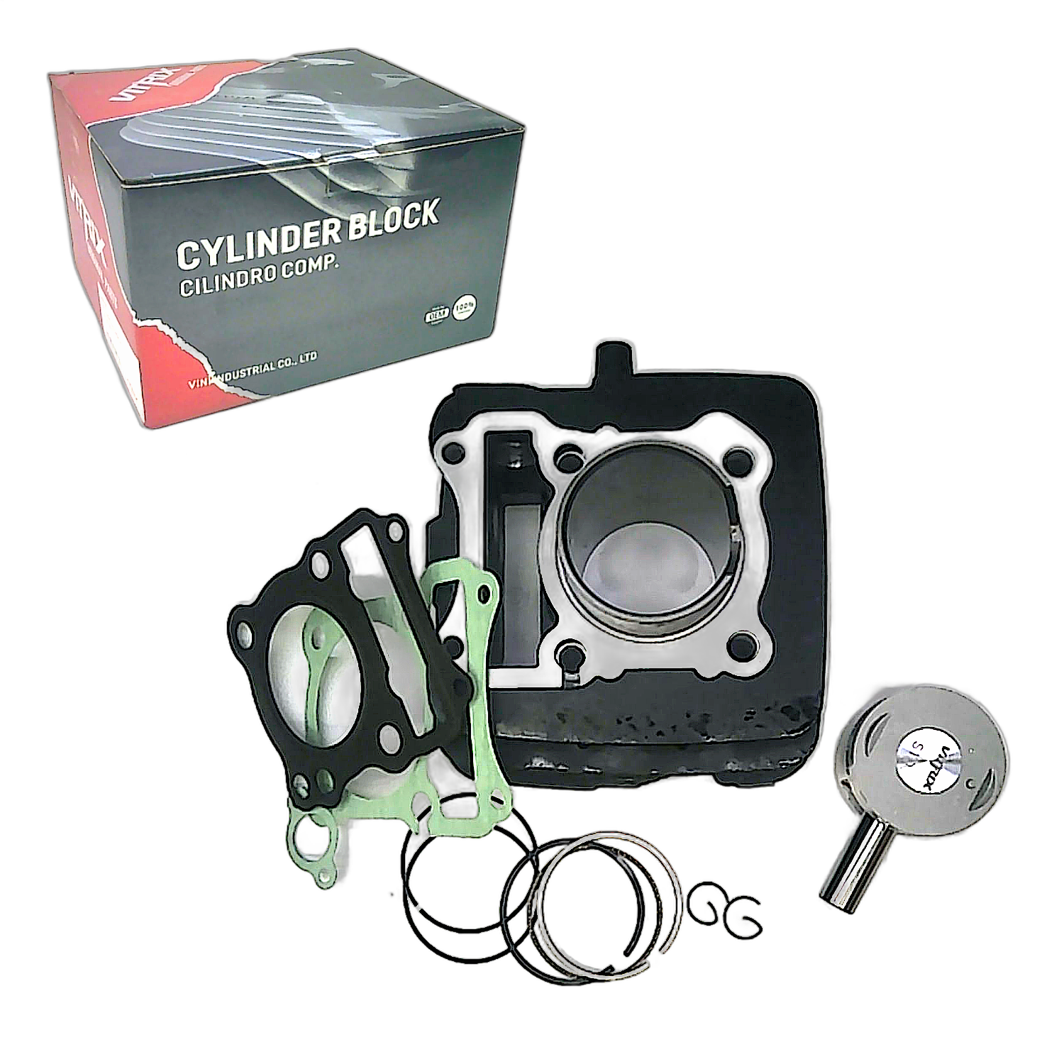 CILINDRO COMPLETO PARA MOTO GZ150 / EN150 STD 57MM P15 VITRIX - 1