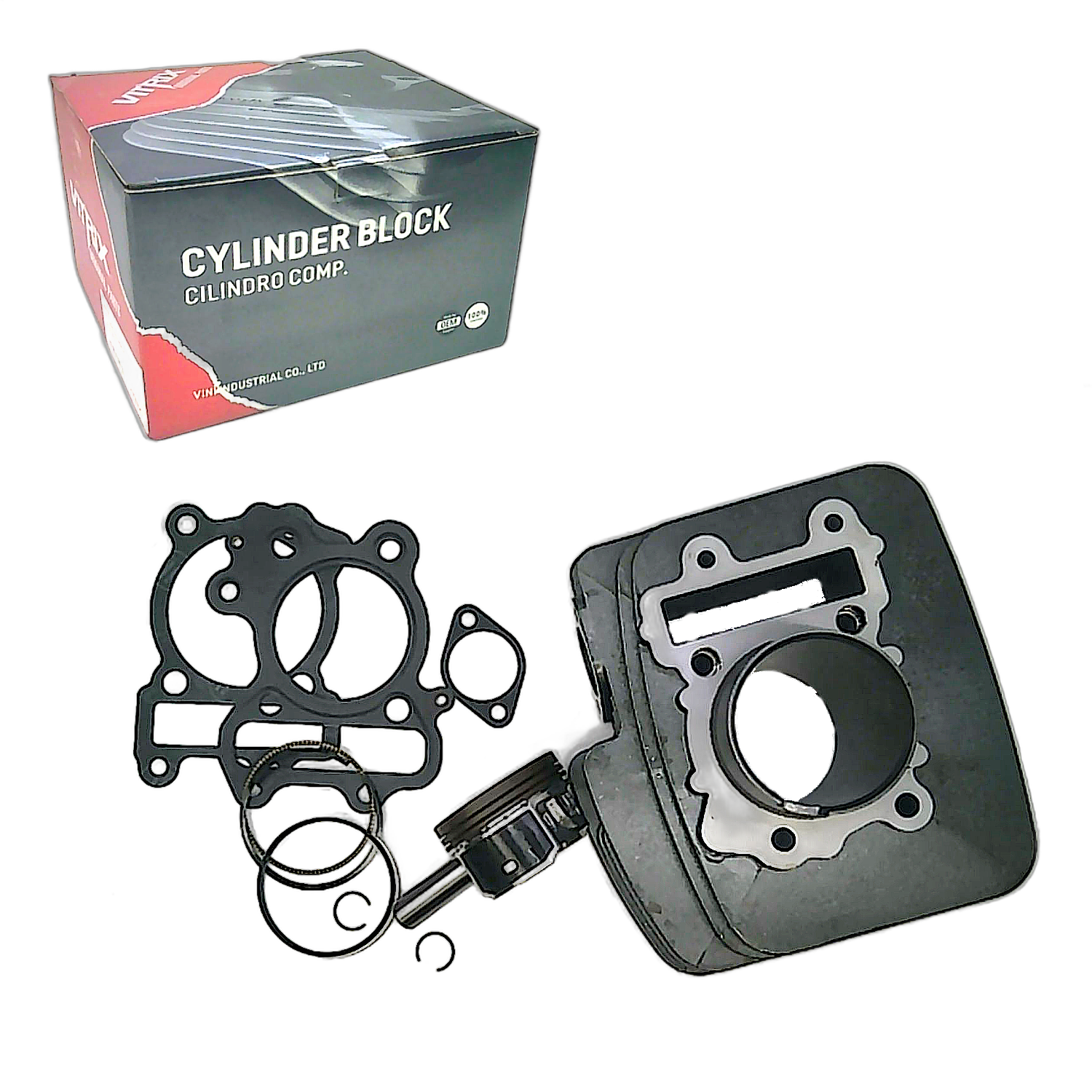 CILINDRO COMPLETO PARA MOTO TNT150 INYECTADA 57MM P14 VITRIX - 1